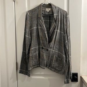 BP plaid linen blazer